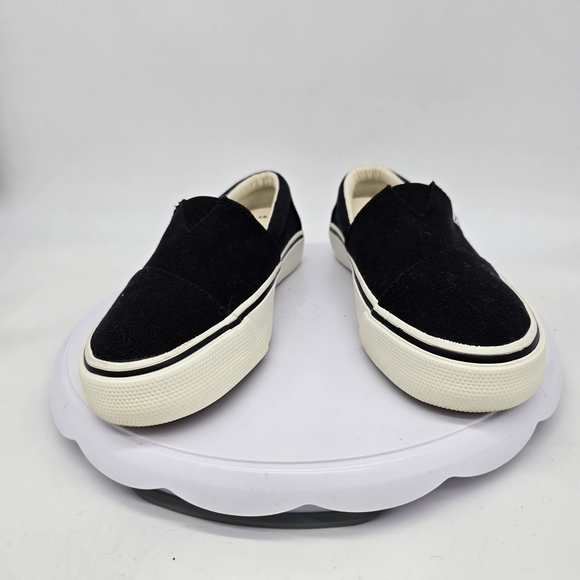 Toms Shoes Size 6 Alpargata Fenix Slip On Sneaker Black - Picture 3 of 11